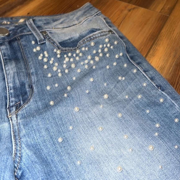 Seven jeans mid rise skinny size 6 embellished - Picture 2 of 6